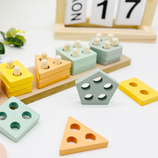 Montessori Educational Wooden Stacking Toy