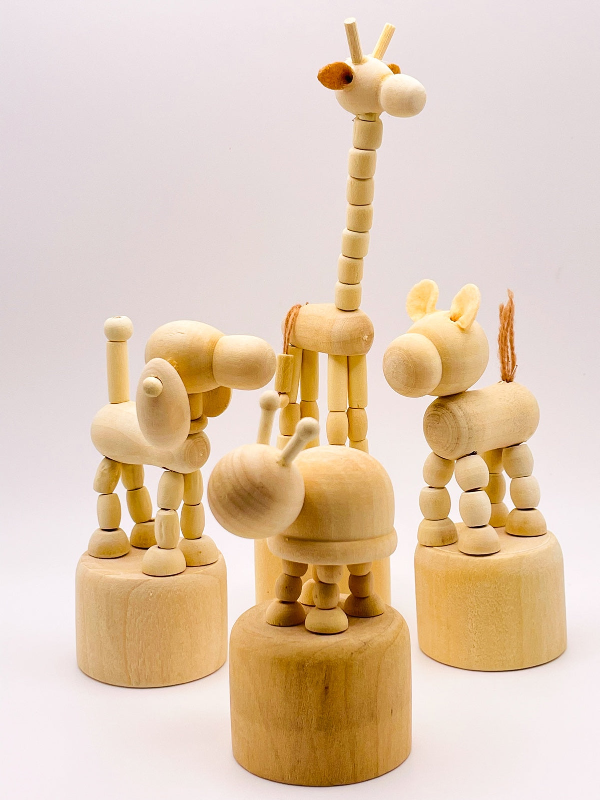 Kids Wooden Decor & Play Toy Set of 4
