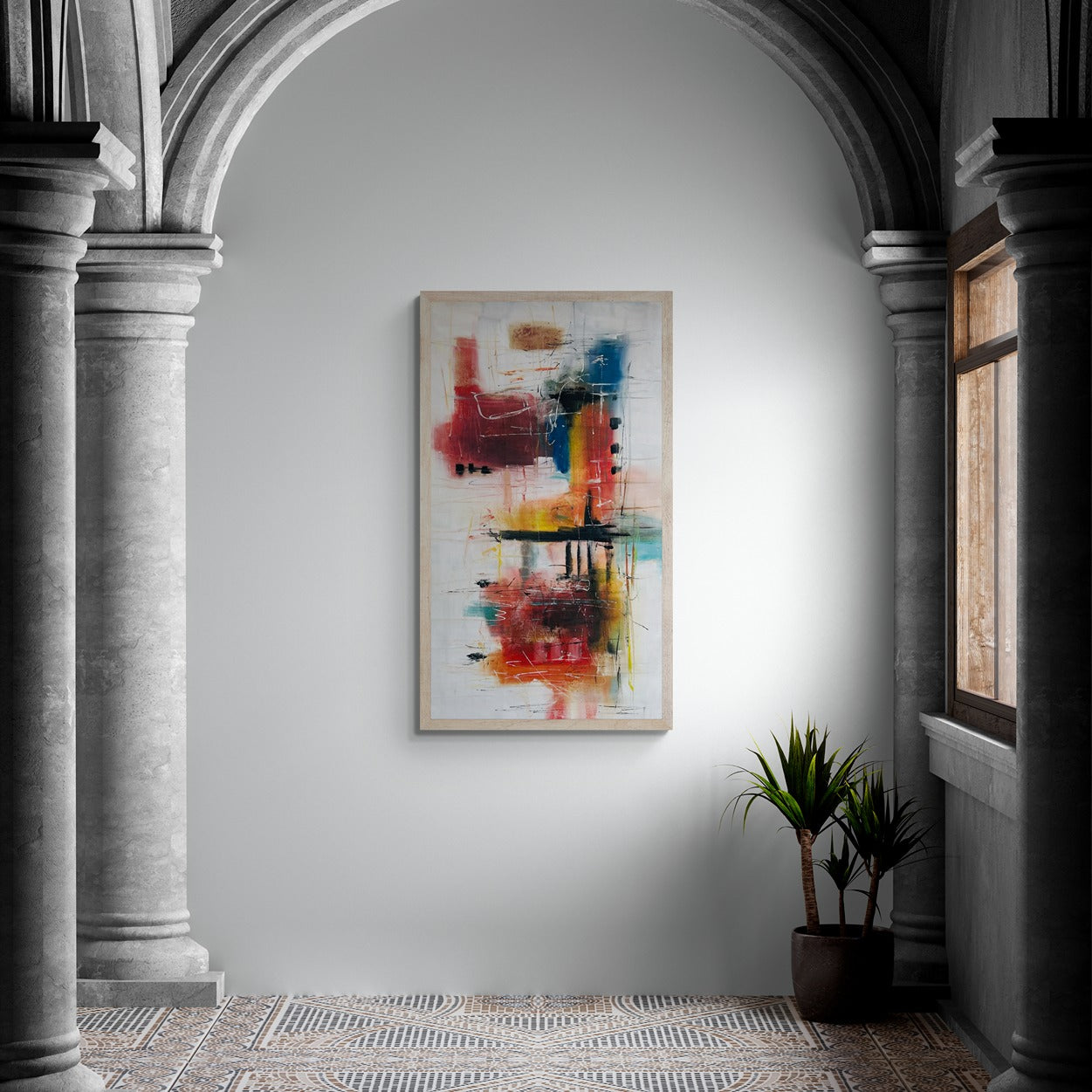 Hand-Painted 34" x 60" Large Original Canvas Wall Art | Soul Immersion