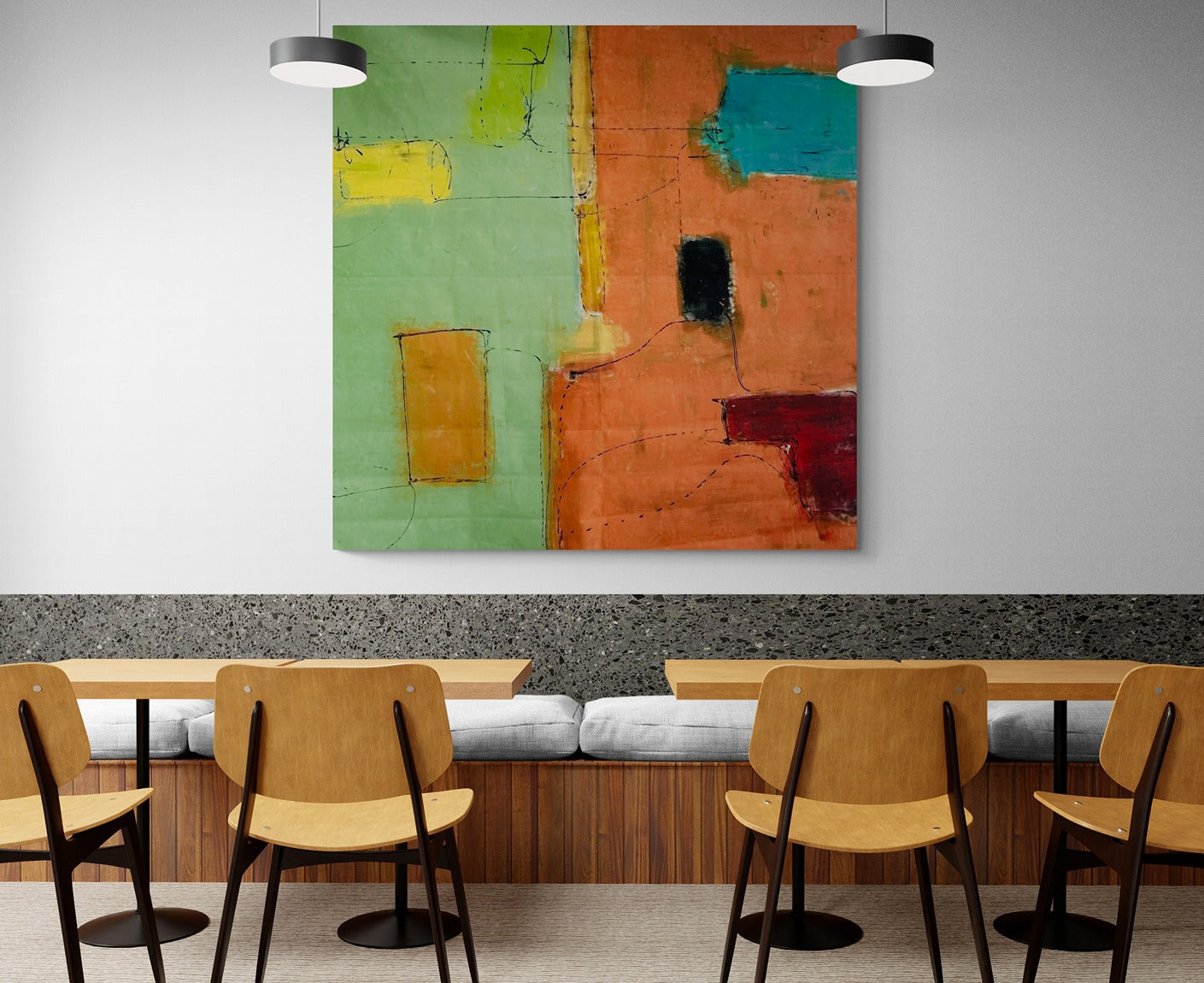 Hand-Painted 60" x 60" Large Original Canvas Wall Art | Delinquent Nods