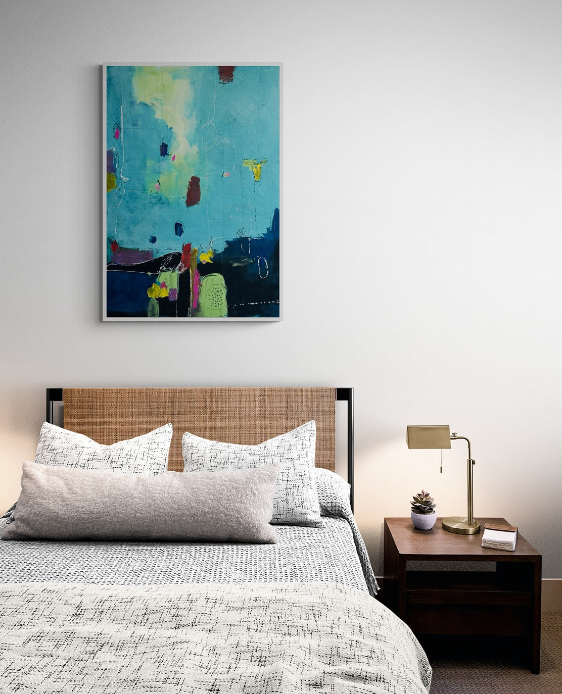 large_original_hand_painted_canvas_abstract_wallart_comfy-bedroom-with-bright-table-lamp