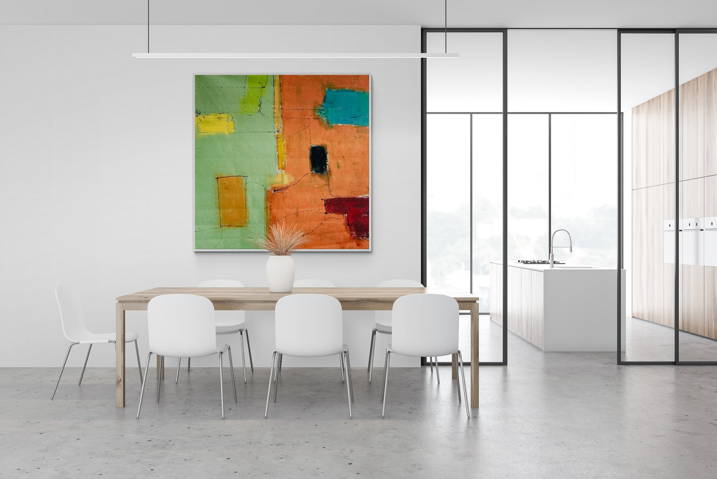 Hand-Painted 60" x 60" Large Original Canvas Wall Art | Delinquent Nods