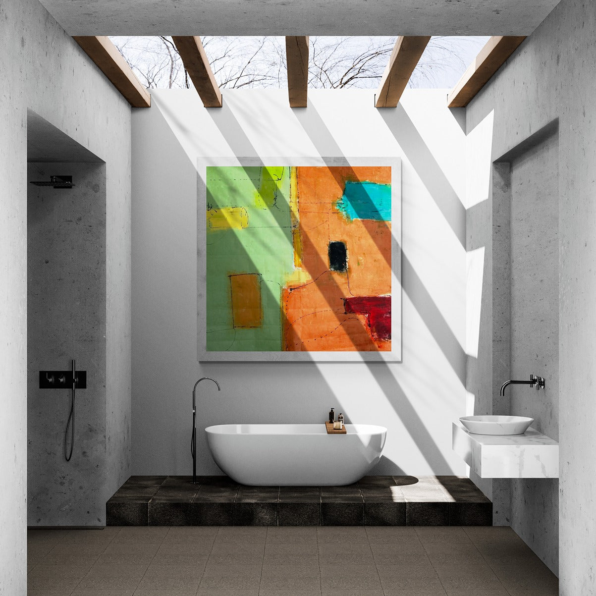 Hand-Painted 60" x 60" Large Original Canvas Wall Art | Delinquent Nods