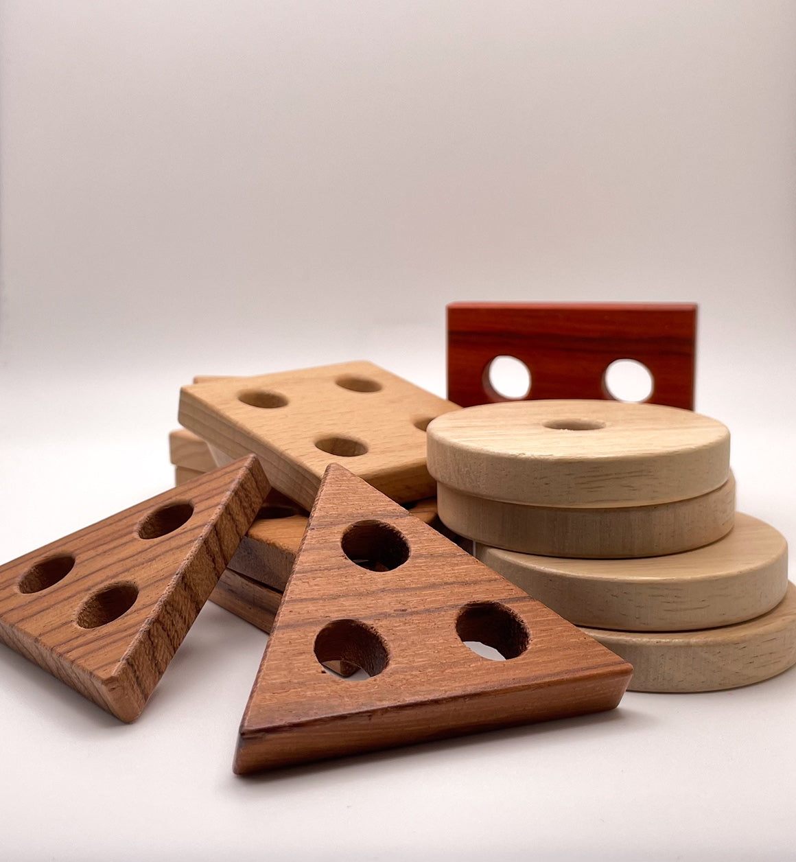 Geometric Stacker | Montessori Wooden Stacker Toy