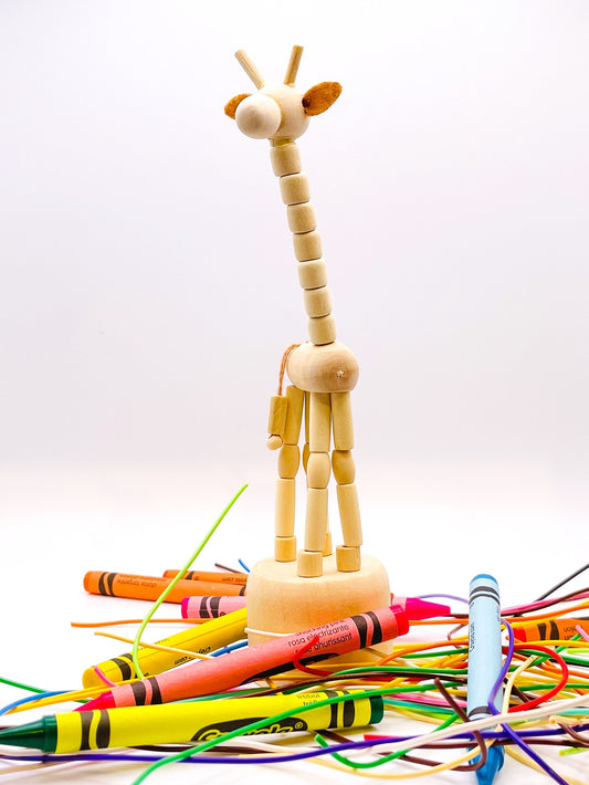 Kids Wooden Giraffe Decor & Play Toy
