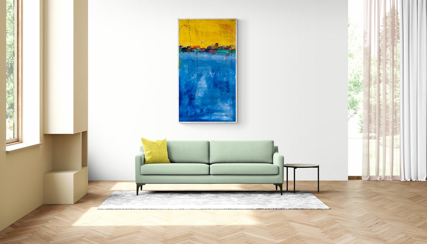 Hand-Painted 35" x 60" Large Original Canvas Wall Art | Vita in Filo