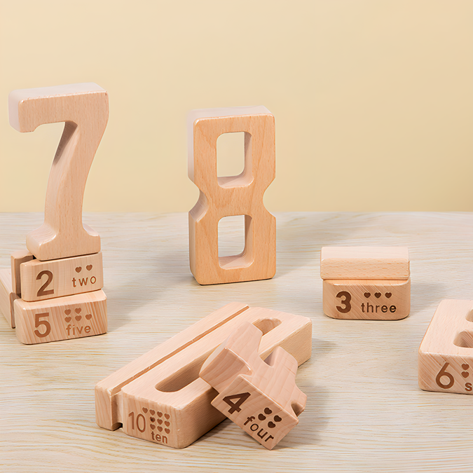 Montessori Wooden Learning Numbers Toy for Toddler